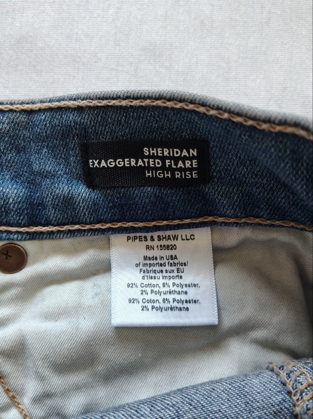 Women’s Blue Flared Jeans - Picture 11 of 12